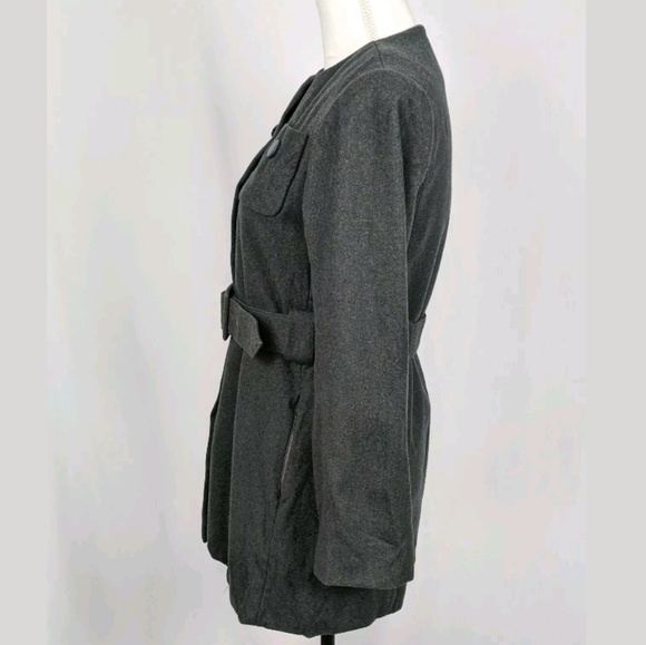 Vintage Neiman Marcus Button Up Wool Belted Jacket - Picture 2 of 6